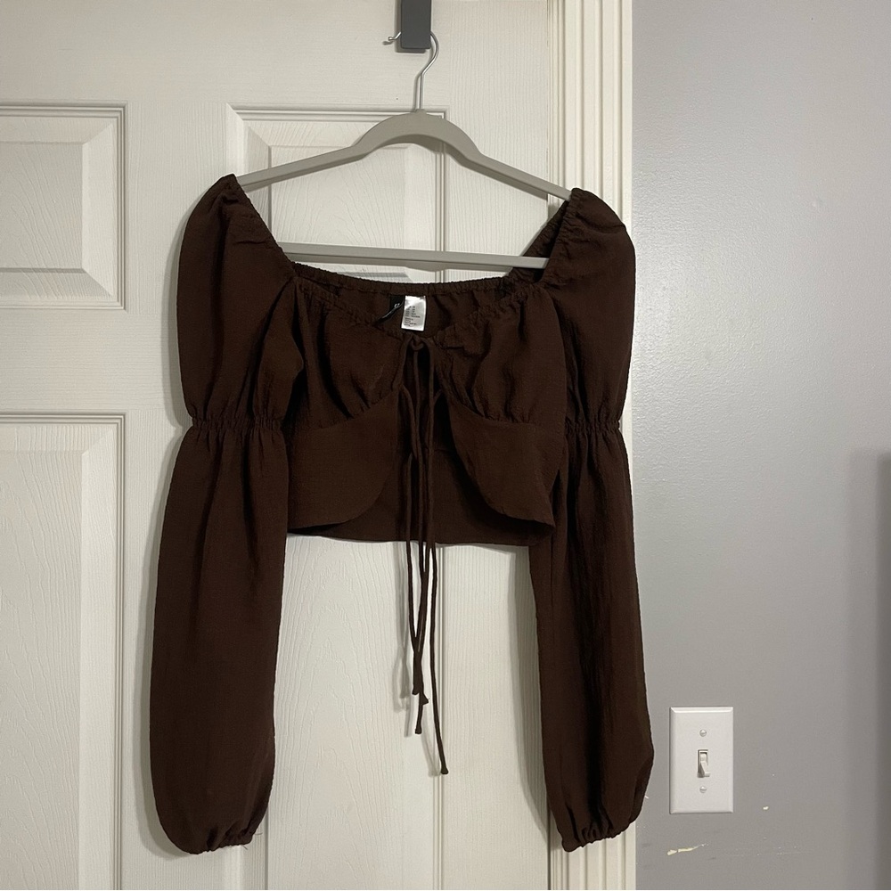 Brown crop top